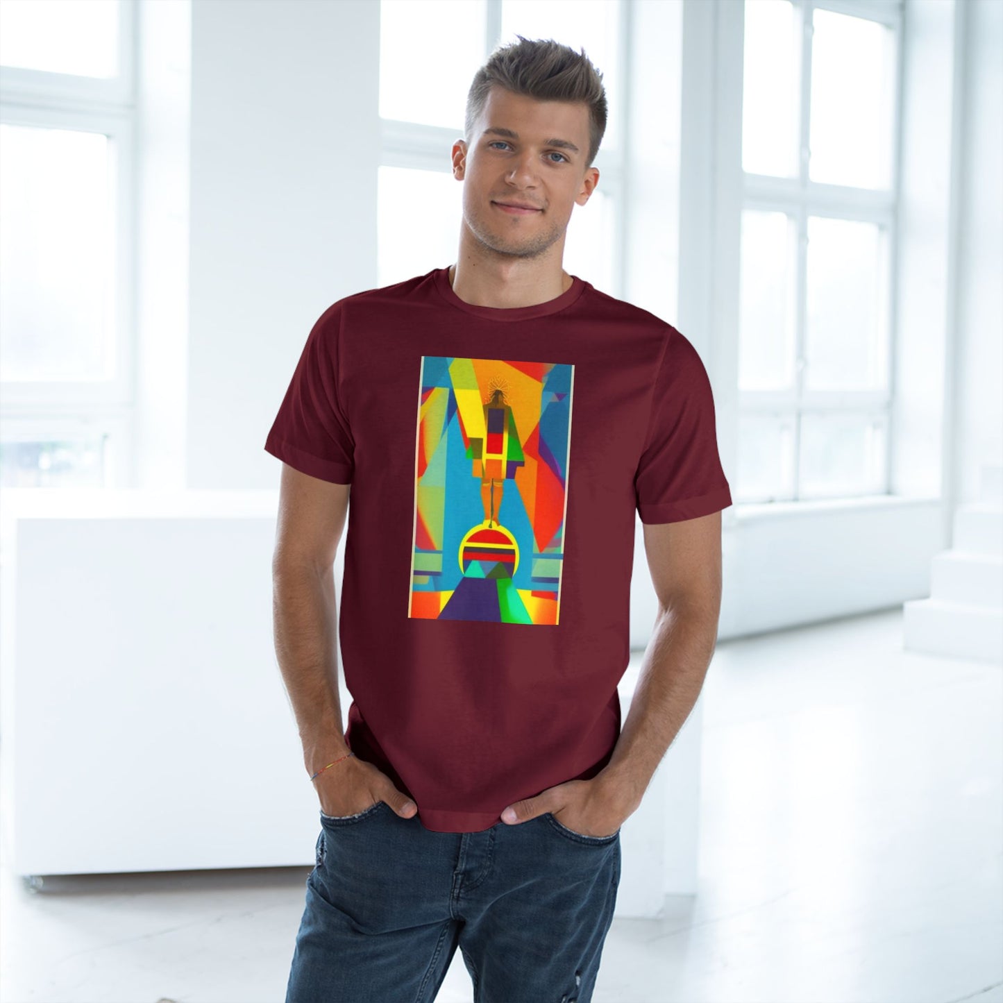 Abstract 1 John 4:4 Unisex Deluxe T-shirt