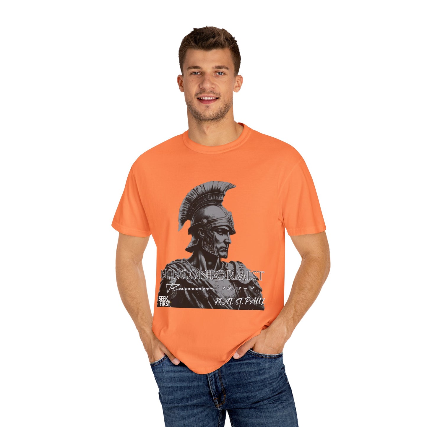 Nonconformist Mens T-shirt Romans 12:1-2