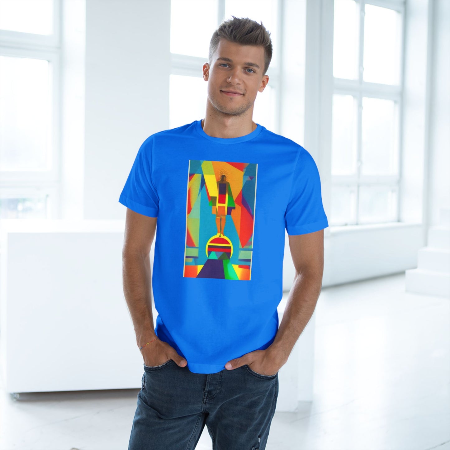 Abstract 1 John 4:4 Unisex Deluxe T-shirt