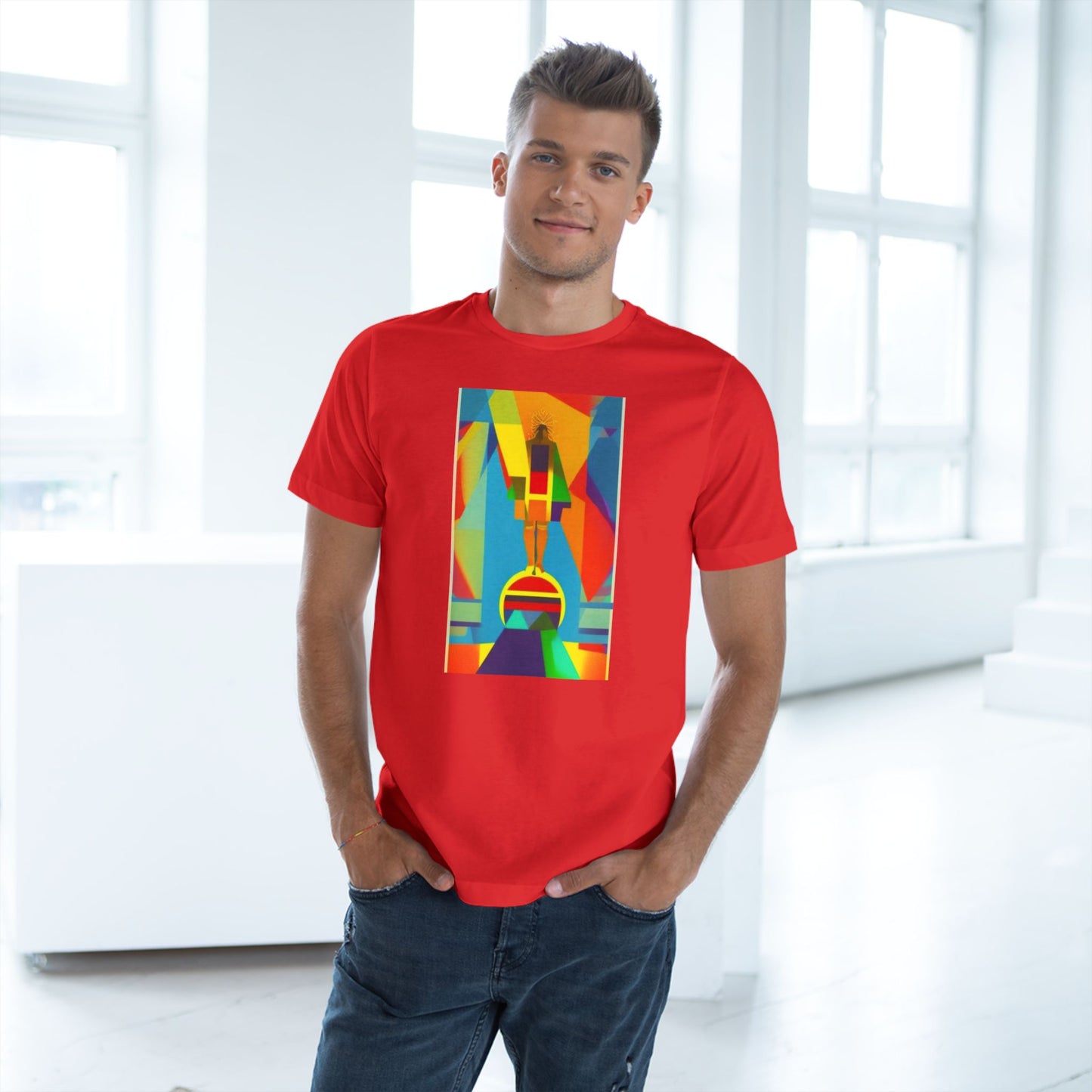 Abstract 1 John 4:4 Unisex Deluxe T-shirt