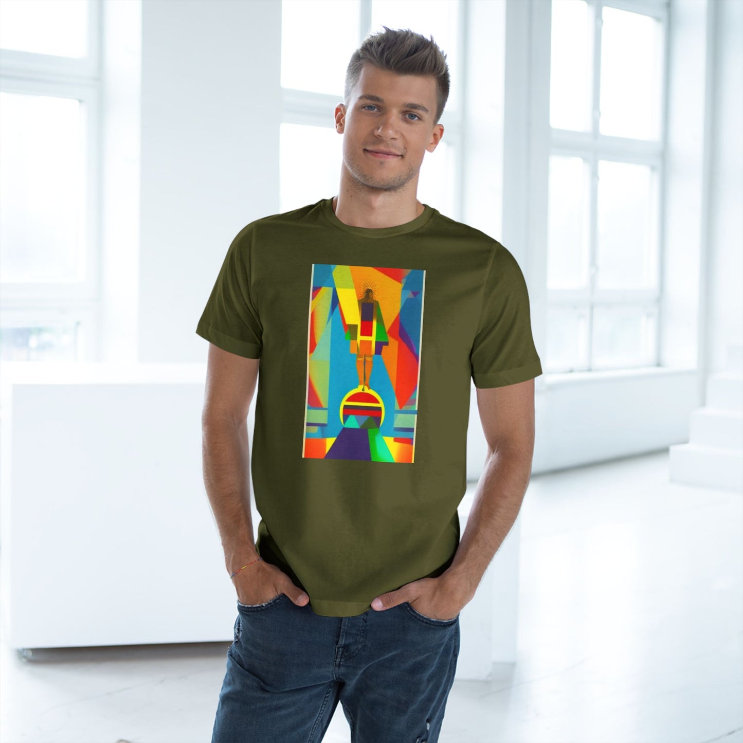Abstract 1 John 4:4 Unisex Deluxe T-shirt