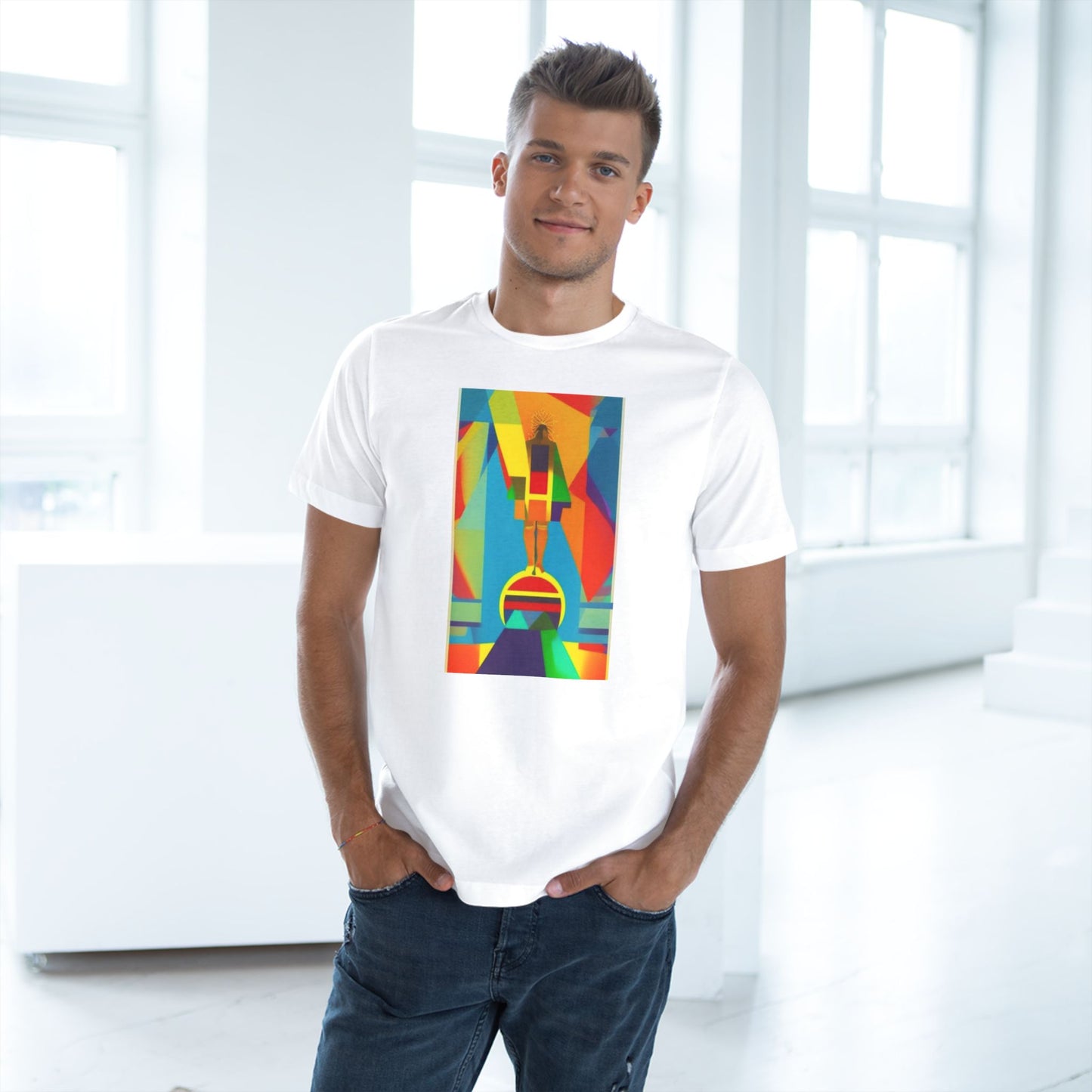 Abstract 1 John 4:4 Unisex Deluxe T-shirt