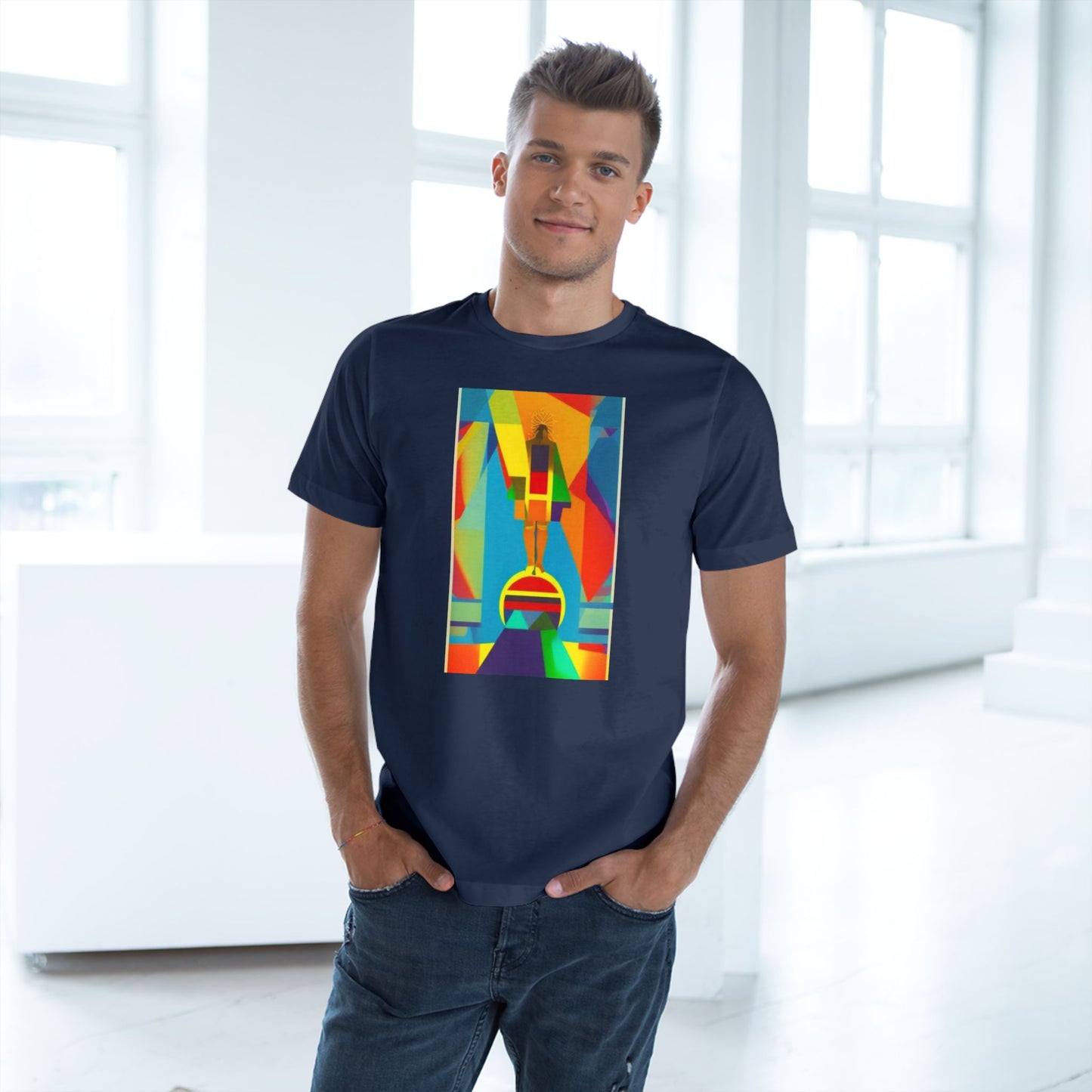 Abstract 1 John 4:4 Unisex Deluxe T-shirt