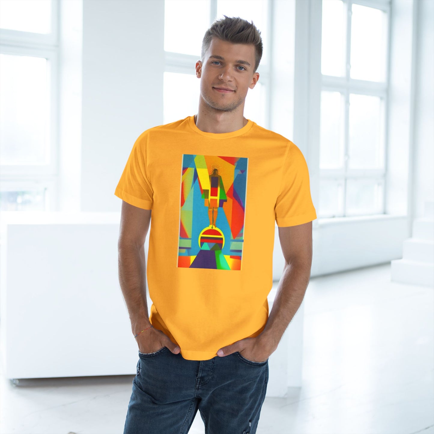 Abstract 1 John 4:4 Unisex Deluxe T-shirt