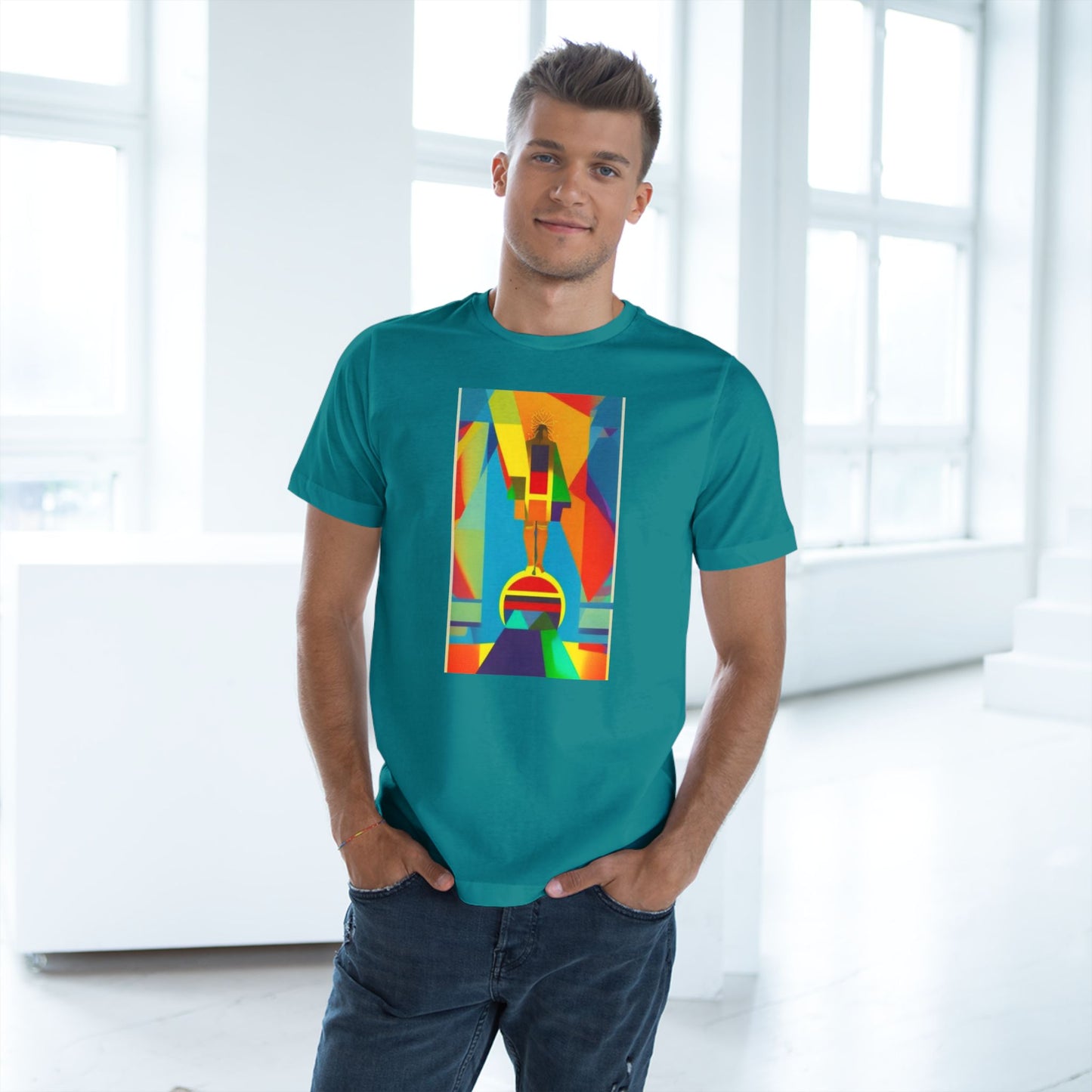 Abstract 1 John 4:4 Unisex Deluxe T-shirt
