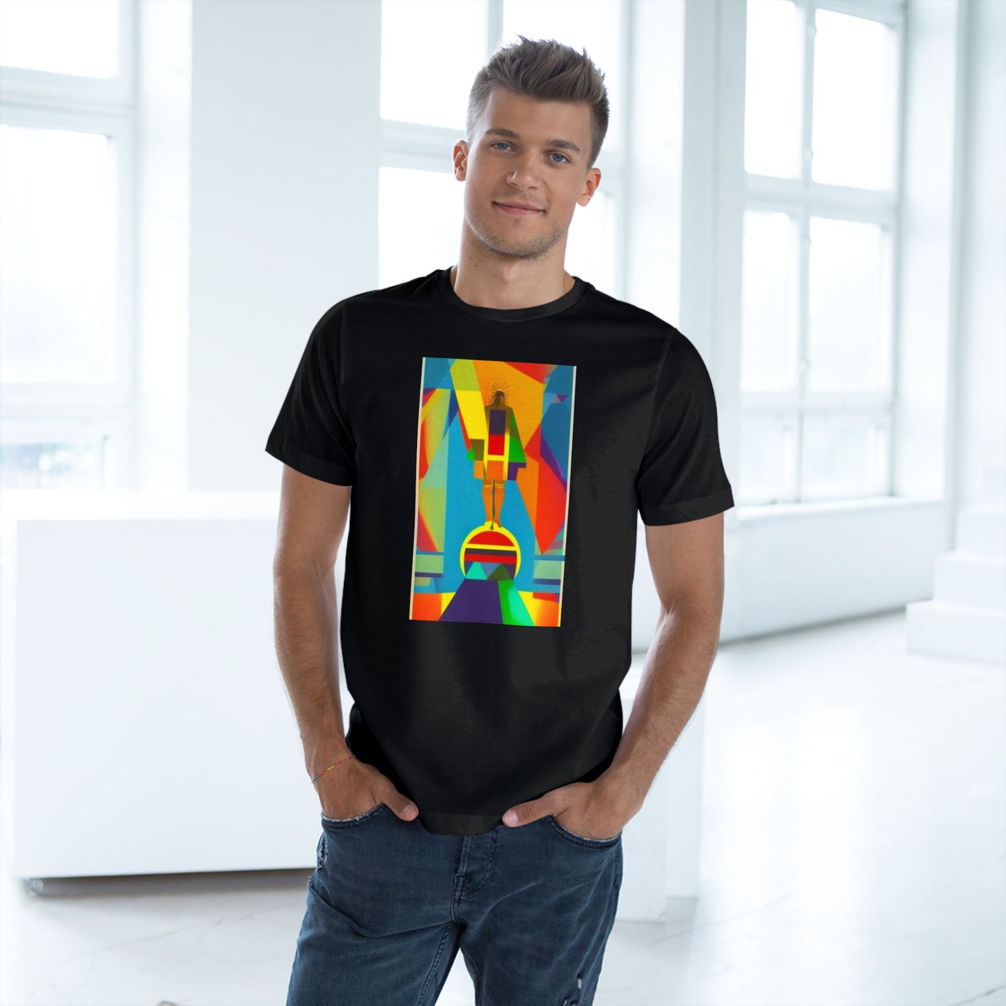 Abstract 1 John 4:4 Unisex Deluxe T-shirt